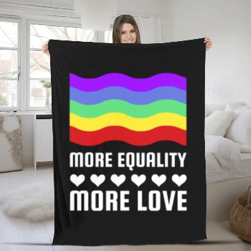 Discover LGBT More Equality More Love Gay Pride Month Fleece Blankets