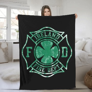 Discover Ireland Fire Department Irish Firefighter Fleece Blankets
