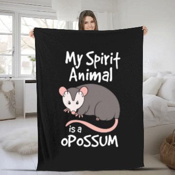Discover Opossum My rit Animal Is A Opossum Fleece Blankets