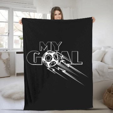 Discover Soccert I Championship I My Goal Fleece Blankets