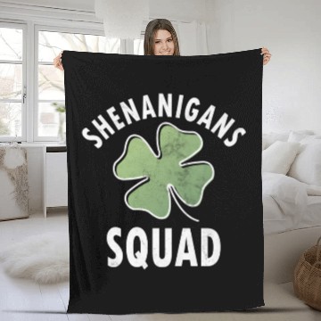 Discover Shenanigans Squad Irish Saint Patric Day Fleece Blankets