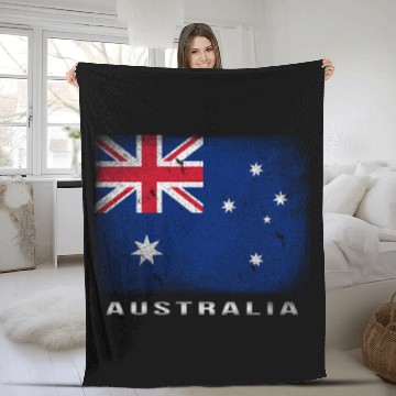 Discover Australian Flag Australia Love Fleece Blankets