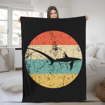 Discover Thresher Shark Shark Icon Fleece Blankets