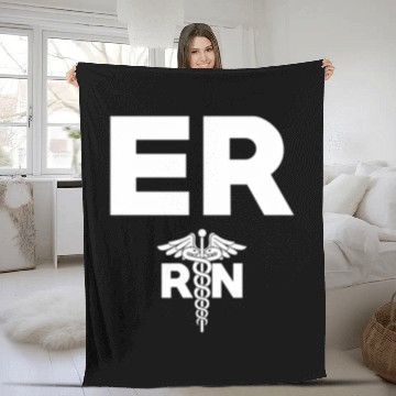 Discover Emergency Room Registered Nurse Hotal Rn Staff Fleece Blankets