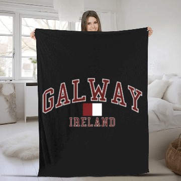 Discover Galway Ireland County Galway Fleece Blankets