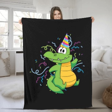 Discover Alligator Party Reptile Animal Crocodile Fleece Blankets