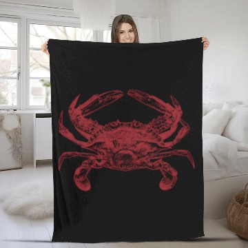 Discover Red Crab Fleece Blankets