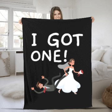 Discover Bride And Groom Wedding Day Marriage Just Married Fleece Blankets