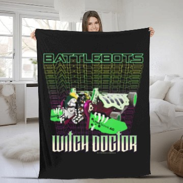 Discover Battlebots Robot Witch Doctor Logo Stack Fleece Blankets