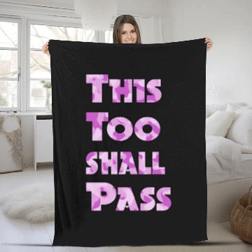 Discover This Too Shall Pass purple camo Fleece Blankets