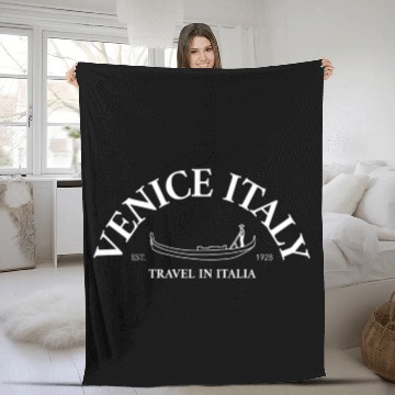 Discover Vee Italy Travel Italia Style Aesthetic Fleece Blankets