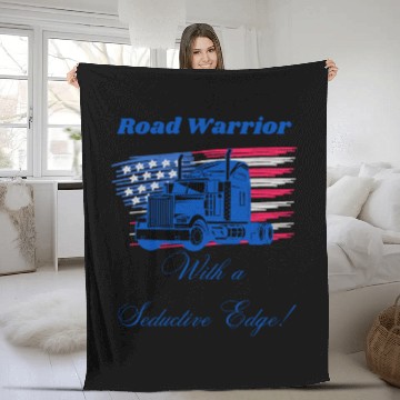 Discover Road Warrior with a Seductive Edge Fleece Blankets