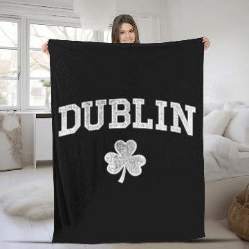 Discover Dublin St Patrick'S Day Irish Shamrock C Fleece Blankets