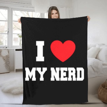 Discover I Love My Nerd Fleece Blankets