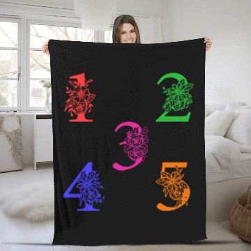 Discover Fun Numbers, Numbers Fleece Blankets for kids and adults