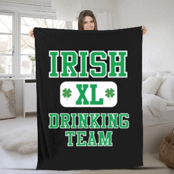 Discover Irish Drinking Team - St Patrick'S Day Fleece Blankets