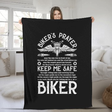 Discover Biker'S Prayer Motorcycle Biker Biking Fleece Blankets