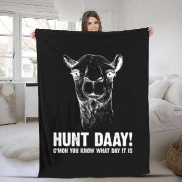 Discover Hunt Daaaat Whitetail Deer Hunting Animal Fleece Blankets