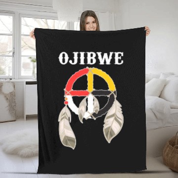 Discover Ojibwe Anishinaabeg People Native American Fleece Blankets