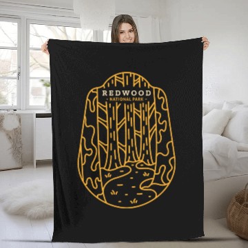 Discover Redwood National Park Fleece Blankets