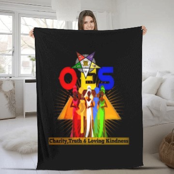 Discover Order Of The Eastern Star Oes Ring Diva Sister'S Fleece Blankets
