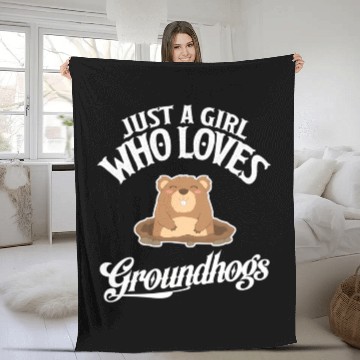 Discover Who Loves Groundhogs Groundhog Fleece Blankets