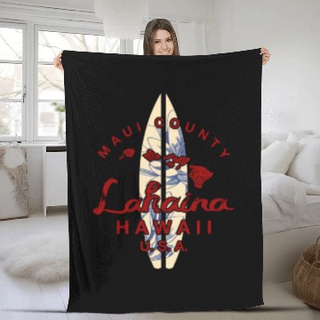 Discover Maui Lahaina Hawaiian Islands Hawaii Fleece Blankets