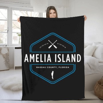 Discover Amelia Island Florida Beach Fleece Blankets