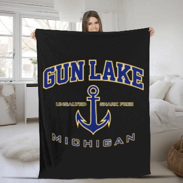 Discover Gun Lake Mi For Fleece Blankets