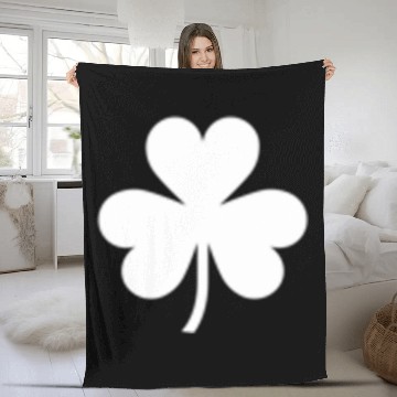 Discover Saint Patric Day Left Chest White Clover Fleece Blankets