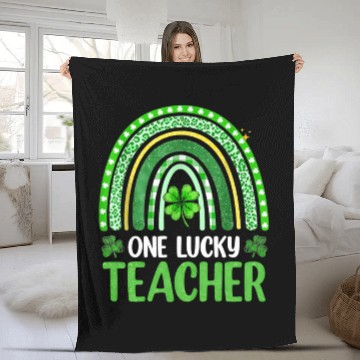 Discover One Lucky Teacher Rainbow St Patrick’S Day Fleece Blankets