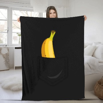 Discover Banana Pocket Summer Great Vegan Fleece Blankets