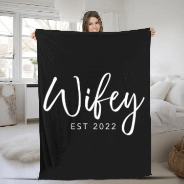 Discover Just Married Est 2022 For Fleece Blankets