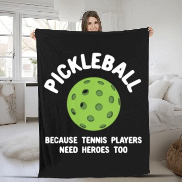 Discover Pickleball Because Tennis Players Need Heroes Fleece Blankets