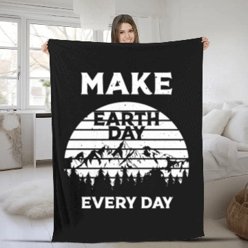 Discover Earth Day Everyday Green Earth Fleece Blankets