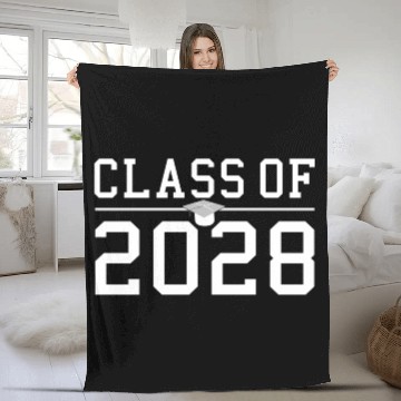 Discover Class Of 2028 Grow With Me First Day School Fleece Blankets