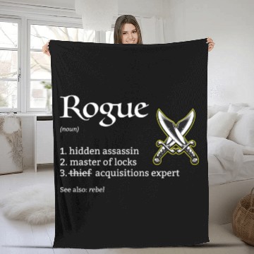 Discover Rogue Class Definition Dungeons And Rpg Dragons Fleece Blankets