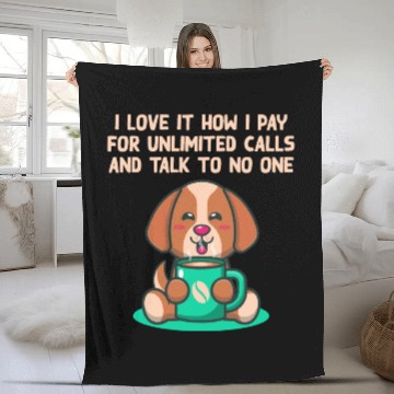 Discover Waste Money on Unlimited Call Subscription Introve Fleece Blankets