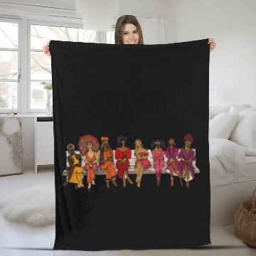 Discover Queendom African American For Educated Strong Fleece Blankets