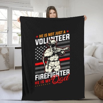 Discover Proud Firefighter In A Fire Brigade Or Proud Fleece Blankets