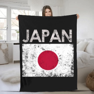 Discover Japan Japanese Flag Pride Fleece Blankets