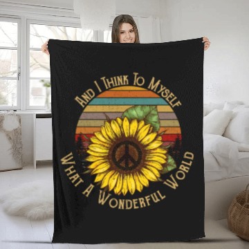 Discover Sunflower Peace And I Think To Myself What A Fleece Blankets