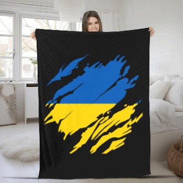 Discover Ukrainian Flag Ukraine Fleece Blankets