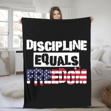 Discover Discipline Is Equal To Freedom American Flag Fleece Blankets
