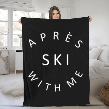 Discover Aprã¨S i With Me Winter Sports Fleece Blankets