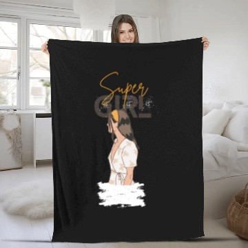 Discover SUPER GIRL Fleece Blankets