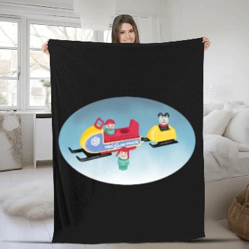 Discover fisher price little people snow mobile 2 Fleece Blankets
