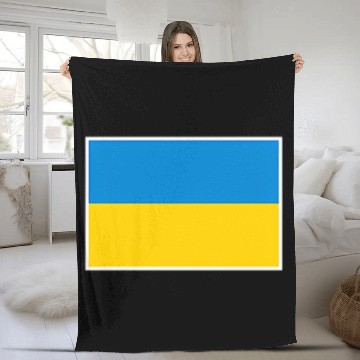 Discover Ukraine Flag With Ukrainian National Colors Fleece Blankets