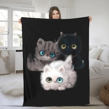 Discover Kitten Kitten Cat Cat Owner Kitten Fleece Blankets