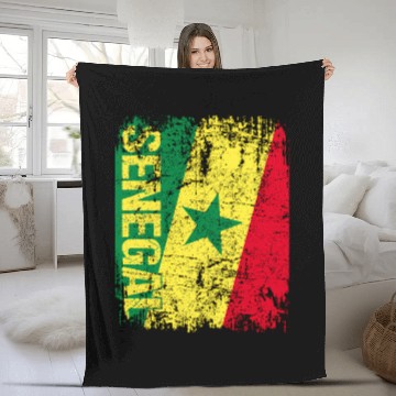 Discover Senegal Flag Distressed Senegal Fleece Blankets